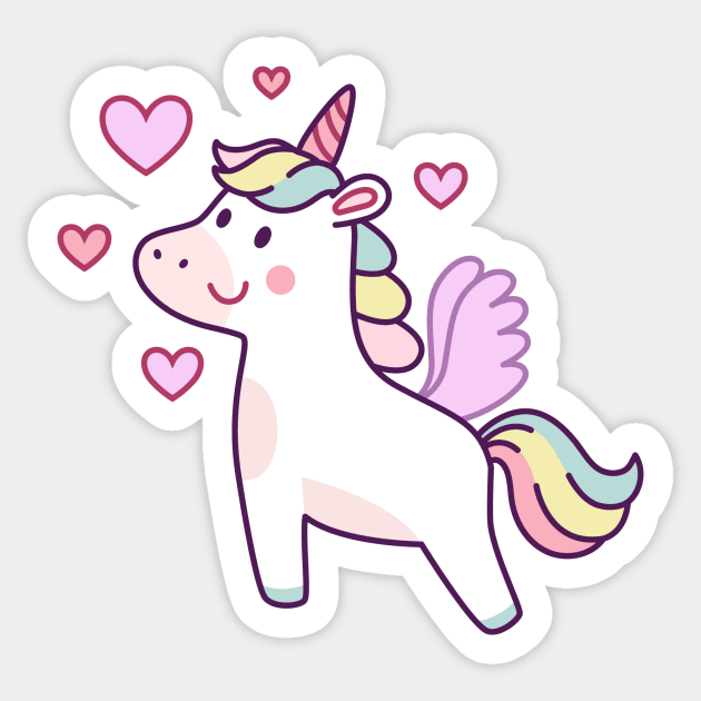 Cute Girl Unicorn Sticker by Novelty-art